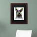 Trademark Fine Art Cattle Dog by Marlene Watson Framed Painting Print Canvas, Wood in Green | 14 H x 11 W x 0.5 D in | Wayfair MW0013-W1114BMF