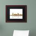 Trademark Fine Art Milwaukee Wisconsin Skyline by Marlene Watson Framed Graphic Art Canvas, Wood | 11 H x 14 W x 0.5 D in | Wayfair MW0097-W1114BMF