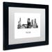 Trademark Fine Art 'Tulsa Oklahoma Skyline WB-BW' Framed Graphic Art on Canvas Canvas, Wood | 0.5 D in | Wayfair MW0505-B1114MF