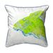 Betsy Drake Interiors Fish Outdoor Square Pillow Cover & Insert Polyester/Polyfill blend | 12 H x 12 W x 5 D in | Wayfair SN303