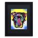 Trademark Fine Art Otter Pitbull Framed Painting Print on Canvas Canvas, Wood | 14 H x 11 W x 0.75 D in | Wayfair ALI1489-B1114BMF