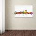 Trademark Fine Art 'San Francisco City Skyline' Graphic Art Print on Canvas Canvas | 12 H x 19 W x 2 D in | Wayfair MT0547-C1219GG