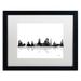 Trademark Fine Art 'Sacramento California Skyline BG-1' Matted Framed Graphic Art on Canvas Canvas, Wood | 11 H x 14 W x 0.5 D in | Wayfair