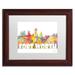 Trademark Fine Art 'Fort Worth Texas Skyline Mclr-2' Framed Graphic Art on Canvas Canvas, Wood | 11 H x 14 W x 0.5 D in | Wayfair MW0321-W1114MF