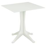 Tarrison Patio Perfection Simplistic Dining Plastic Dining Table Plastic in White | 28.5 H x 27.5 W x 27.5 D in | Wayfair ATPONEWHT