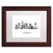 Trademark Fine Art 'Atlanta Georgia Skyline WB-BW' Framed Graphic Art on Canvas Canvas, Wood | 11 H x 14 W x 0.5 D in | Wayfair MW0415-W1114MF