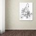 Trademark Fine Art 'Flower Girls 17' KCDoodleArt Graphic Art on Wrapped Canvas in Black/White | 19 H x 14 W x 2 D in | Wayfair ALI3619-C1419GG