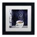 Trademark Fine Art 'Cafe Blue IV' by Color Bakery Framed Graphic Art Canvas | 13 H x 13 W x 0.5 D in | Wayfair ALI4115-B1111MF