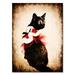 Trademark Fine Art 'Vintage Christmas Kitten' Graphic Art Print on Wrapped Canvas Canvas | 19 H x 14 W x 2 D in | Wayfair ALI14113-C1419GG