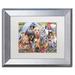 Trademark Fine Art 'Camping Buddies' Framed Graphic Art on Canvas Canvas, Wood | 19.5 H x 23.5 W x 1.25 D in | Wayfair ALI2023-S1114MF