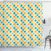 Ivy Bronx Devizes Abstract Circle Cube Shower Curtain + Hooks Polyester | 75 H x 69 W in | Wayfair IVYB3401 39394286