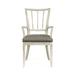 William Yeoward Cotton Upholstered Slat Back Arm Chair in Beige Fabric in Brown Jonathan Charles Fine Furniture | Wayfair 530204-AC-WAA