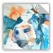 ArtWall Cow Flicke Removable Wall Decal Canvas/Fabric in Blue/Green/Orange | 14 H x 14 W in | Wayfair 0cha034a1414p