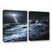 ArtWall The Dark Side of the Force - 2 Piece Wrapped Canvas Photograph Print Set Canvas, Cotton in Gray | 18 H x 28 W x 2 D in | Wayfair