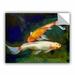 ArtWall Feng Shui Koi Fish by Michael Creese Removable Wall Decal Canvas/Fabric in Green/Orange | 14 H x 18 W in | Wayfair 0cre012a1418p