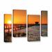 ArtWall House At The End Of The Pier by Steve Ainsworth 4 Piece Photographic Print on Wrapped Canvas Set Canvas in White | Wayfair 0ain077i2436w