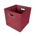 John Louis Home Tweed Cube Storage Bin Fabric in Red | 11 H x 11 W x 11 D in | Wayfair BIN-C-T04