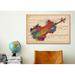 iCanvas Music Instrument Multi-Color Cello on Music Sheet #2 Graphic Art on Wrapped Canvas in Red | 12 H x 18 W x 0.75 D in | Wayfair