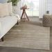 Brown 60 x 0.5 in Area Rug - Longshore Tides Traci Striped Handmade Light Taupe Area Rug Wool/Bamboo Slat & Seagrass | 60 W x 0.5 D in | Wayfair