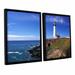 ArtWall Pigeon Point Lighthouse by Kathy Yates 2 Piece Framed Photographic Print on Canvas Set Canvas in White | 24 H x 36 W x 2 D in | Wayfair