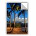 Bay Isle Home™ Hanalei Bay Palms by Kathy Yates Photographic Print Removable Wall Decal Canvas/Fabric in Blue/Green/Yellow | 12 H x 18 W in | Wayfair