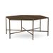 Joe Ruggiero Collection Athena Coffee Table Metal in Gray/Black/Brown | 18 H x 43.38 W x 43.38 D in | Wayfair JR001-70-Maple-W