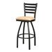 Regal Swivel Bar & Counter Stool Plastic/Acrylic/Metal in Black/Brown | 43.5 H x 17 W x 17 D in | Wayfair 3516-30-Bronze-T01