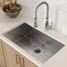 Kraus 32-in Standart Pro Kitchen Sink Combo Set w/ Bolden™ Kitchen Faucet & Soap Dispenser Stainless Steel in Gray | 10 H x 32 W x 19 D in | Wayfair