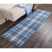 Blue 27 x 0.5 in Area Rug - Willa Arlo™ Interiors Hankinson Prague Plaid Area Rug Polypropylene | 27 W x 0.5 D in | Wayfair