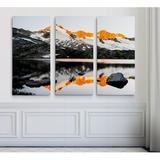 Loon Peak® 'Sunrise at Upper Lake Gerlos' Photographic Print Multi-Piece Image on Wrapped Canvas Canvas, in White | 24 H x 36 W x 1.5 D in | Wayfair