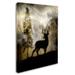 Loon Peak® 'Mystic Deer' Graphic Art Print on Wrapped Canvas in Gray/Green | 19 H x 14 W x 2 D in | Wayfair LNPK7369 39248382