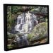 Loon Peak® 'Black Water Falls 2' Framed Photographic Print on Canvas in Brown/Gray/Green | 8 H x 10 W x 2 D in | Wayfair LNPK5064 38023843
