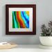 Latitude Run® 'River Runs Through Square 3' Wood Framed Graphic Art on Canvas in Blue/Green/Red | 0.5 D in | Wayfair LTDR8126 41161730