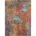 Black 26 x 0.5 in Area Rug - Ivy Bronx Allegro Abstract Blue/Orange Area Rug | 26 W x 0.5 D in | Wayfair 465E7B978A0B49E680F5C2DFD4A33871