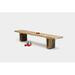 ARTLESS Occidental Outdoors Wooden Picnic Bench Wood/Natural Hardwoods in Brown/White | 18 H x 72 W x 16 D in | Wayfair A-OC-B-ACC-72