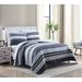 Nautica Ardmoore Cotton Reversible Grey Quilt Set Polyester/Polyfill/Cotton in Gray | Twin Quilt + 1 Standard Sham | Wayfair USHSA91161646