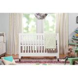 babyletto Maki 2-in-1 Convertible Portable Crib Wood in Pink/White | 37.5 H x 29.75 W in | Wayfair M6601W