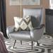 Armchair - Everly Quinn Alve 72.39Cm Wide Tufted Armchair Velvet/Fabric in Gray | 37 H x 28.5 W x 35 D in | Wayfair MTNA3931 41887982