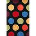 Black 96 x 60 x 0.5 in Indoor Area Rug - American Home Rug Co. Bright Polka Dots Handmade Tufted Area Rug, Latex | 96 H x 60 W x 0.5 D in | Wayfair