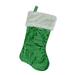 Northlight Seasonal 18" Cuffed Disco Sequined Christmas Stocking Polyester in Green | 18 H x 9 W in | Wayfair N62390