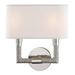 Mercer41 Warwick 2 - Light Armed Sconce Metal/Fabric in Gray | 12.5 H x 11.5 W x 4 D in | Wayfair MRCR4408 31780243