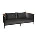 OASIQ Riad Patio Sofa w/ Sunbrella Cushion Metal/Rust - Resistant Metal/Sunbrella® Fabric Included in Gray/Brown | Wayfair 4101060001200-S