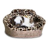 Precious Tails Leather & Leopard Princess Dog Sofa Faux Leather/Polyester/Memory Foam/Synthetic Material in Brown | 10 H x 20 W x 16 D in | Wayfair