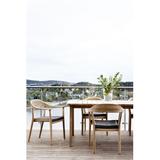 OASIQ Skagen Rectangular Dining Table Wood in Brown/White | 29.5 H x 70 W x 38.38 D in | Outdoor Dining | Wayfair 2501080034178