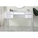 Prestige Cosmo 52" Console Table Wood/Glass in White | 31 H x 52 W x 20 D in | Wayfair F-TI1901-52W