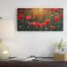 Red Barrel Studio® Field of Poppies by Bess Hamiti - Photograph Print on Canvas in Gray/Red | 12 H x 24 W x 0.75 D in | Wayfair RDBA1188 43637317