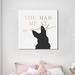 Ebern Designs You Had Me at Woof II - Wrapped Canvas Graphic Art Print Canvas in Black/White | 12 H x 12 W x 1.5 D in | Wayfair