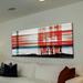 Playa Vik by Parvez Taj - Panoramic Print on Canvas in Blue/Red | 5 H x 15 W x 1.5 D in | Wayfair SA-41-C-15