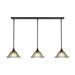 Wildon Home® 3-Light Linear Pendalier w/ Hang Straight Swivel Glass in Brown | 6.5 H x 40.5 W x 6.5 D in | Wayfair 3F1ADF9025064A7E8563142D18384880