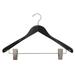 Rebrilliant Flare Wooden Coordinate Hangers w/ Clips for Suit/Coat Wood in Black | 6 H x 17 W in | Wayfair REBR3890 42395953